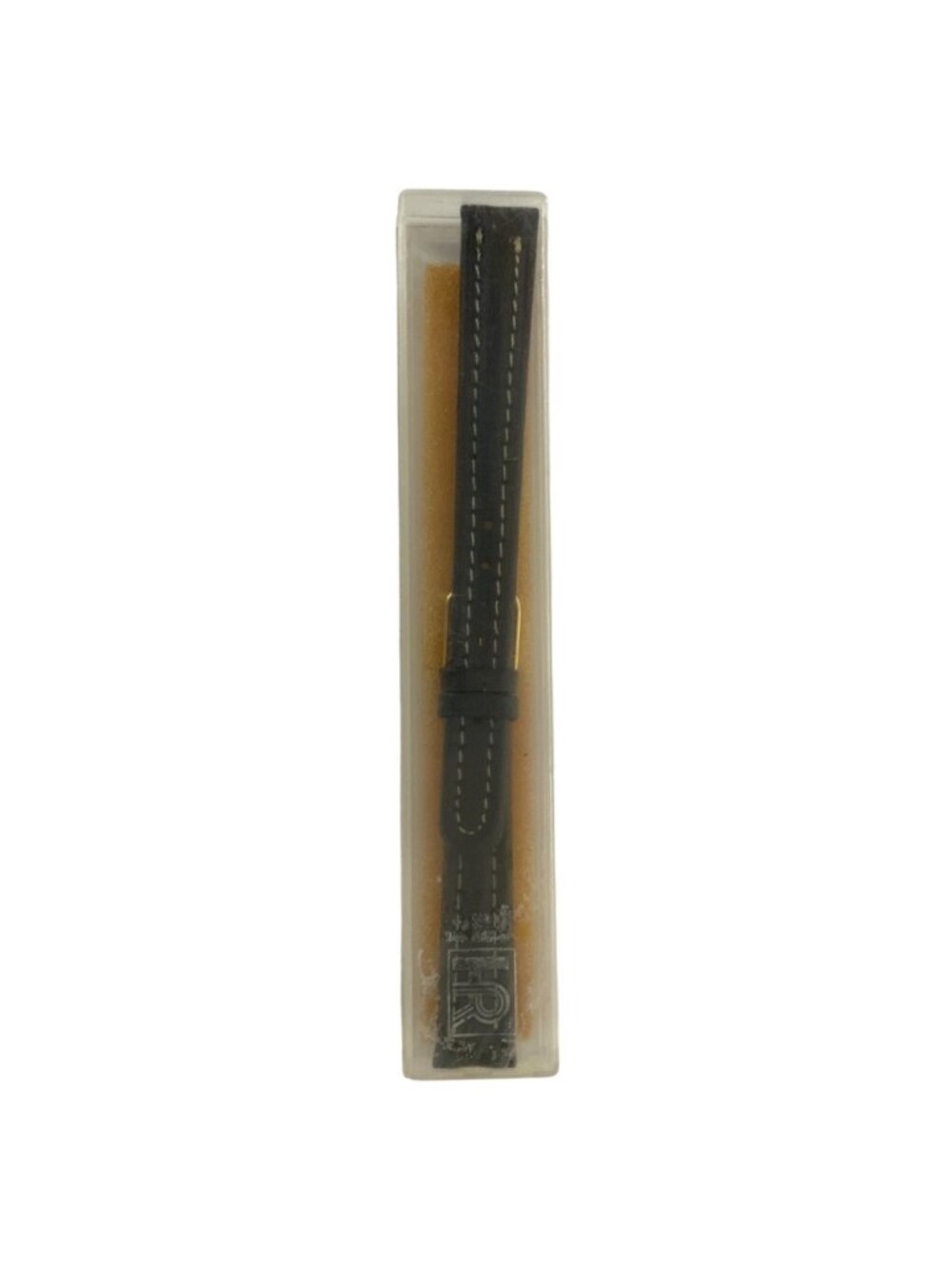 Hadley Roma Leather Watch Band Black With White Stitching 13mm New Original Box
